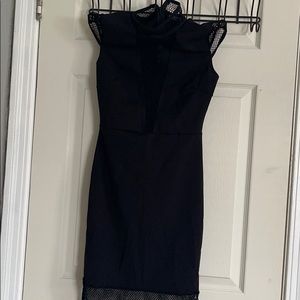 Black midi dress